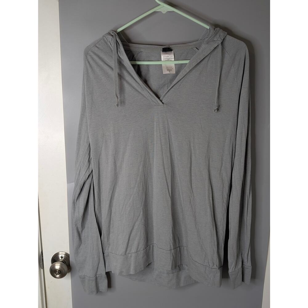 Watergirl by Patagonia Women L Grey Hooded Long Sleeve Shirt
